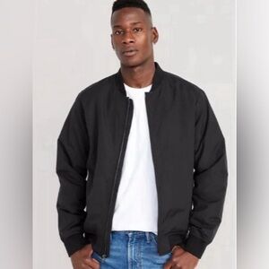 Banana Republic Classic Black Bomber Jacket - Classic Lightweight jacket Size XL